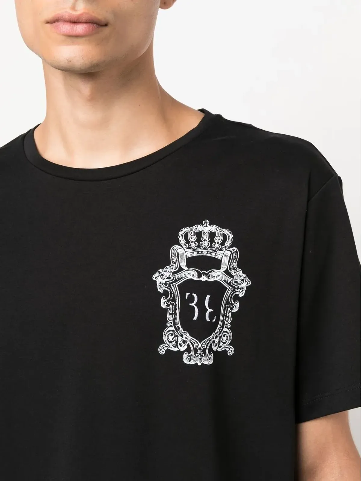 Billionaire Crest ロゴプリント Tシャツ - ブラック - 画像5