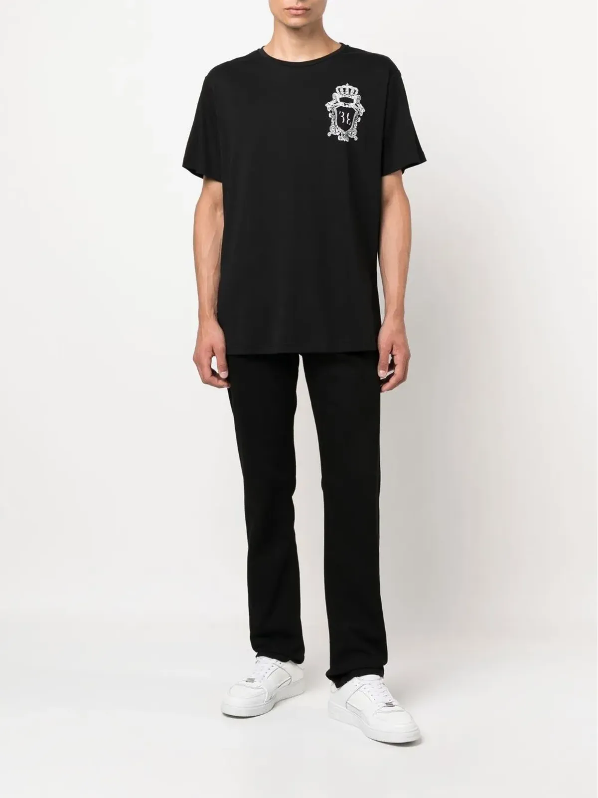 Billionaire Crest ロゴプリント Tシャツ - ブラック - 画像2