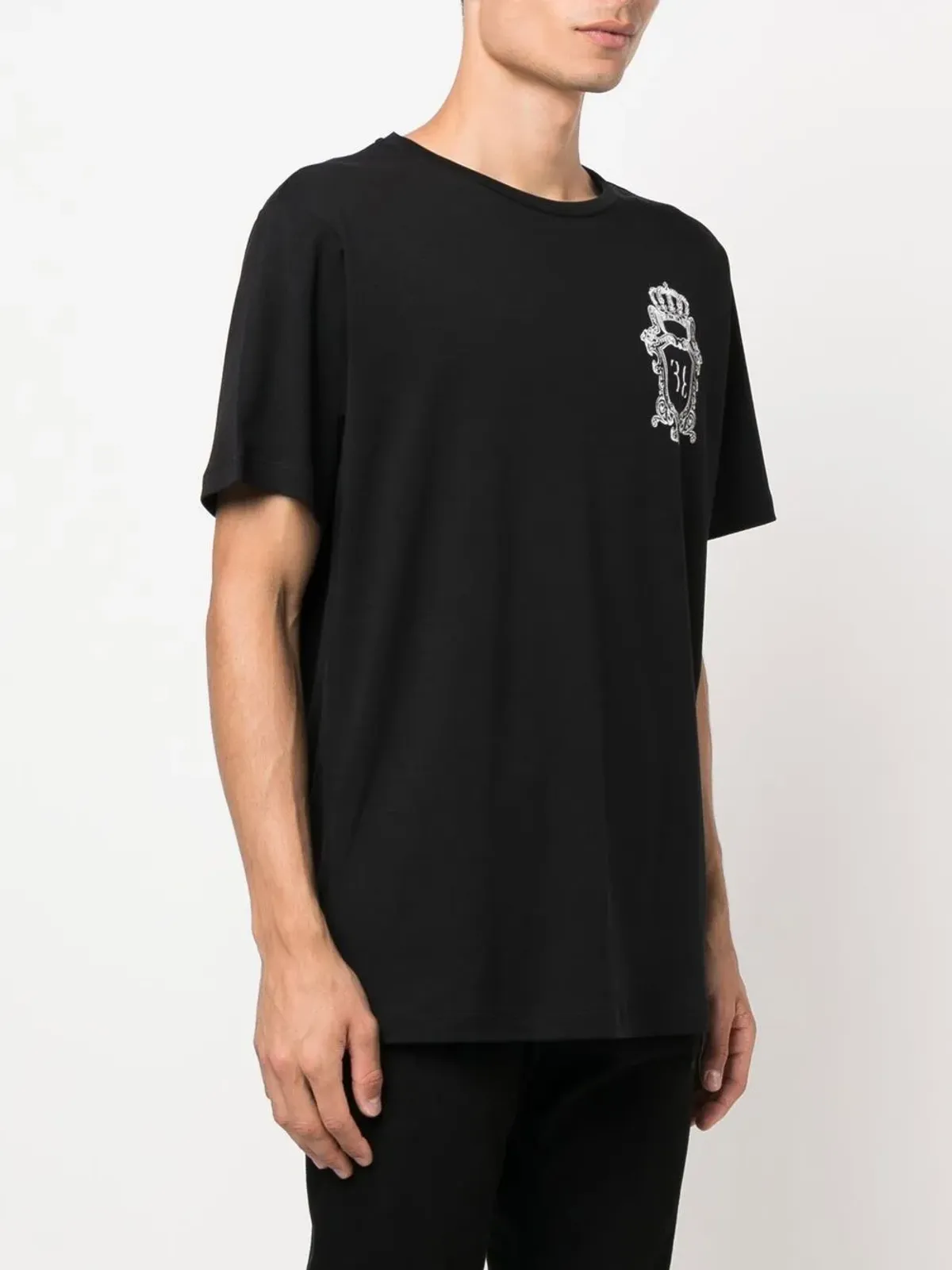 Billionaire Crest ロゴプリント Tシャツ - ブラック - 画像3