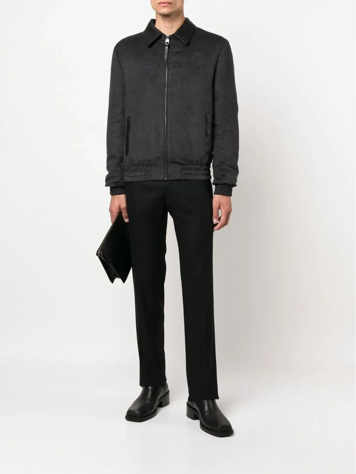 Billionaire crest-print silk bomber jacket - Grey - 画像2