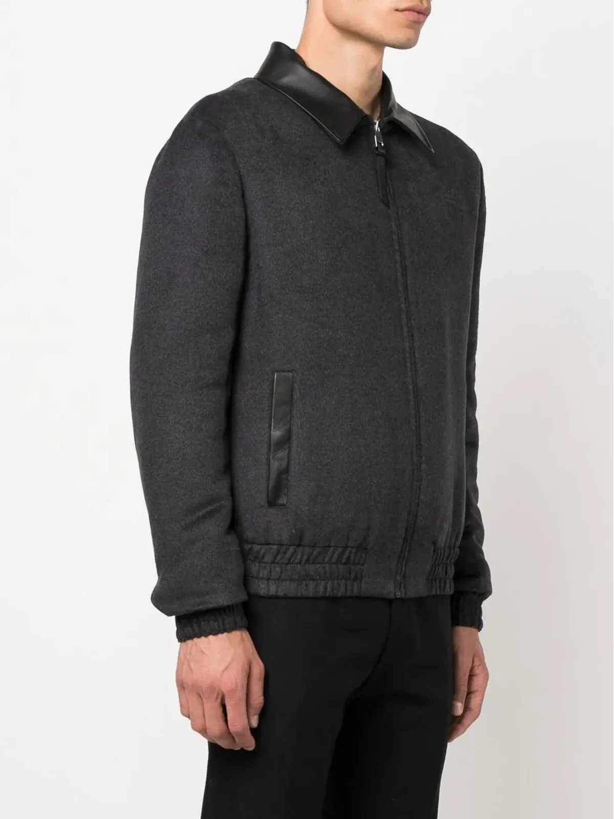 Billionaire crest-print silk bomber jacket - Grey - 画像3