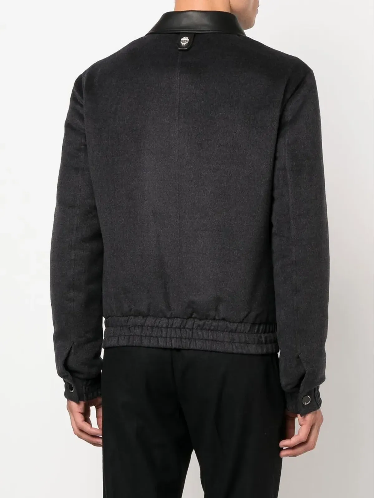 Billionaire crest-print silk bomber jacket - Grey - 画像4
