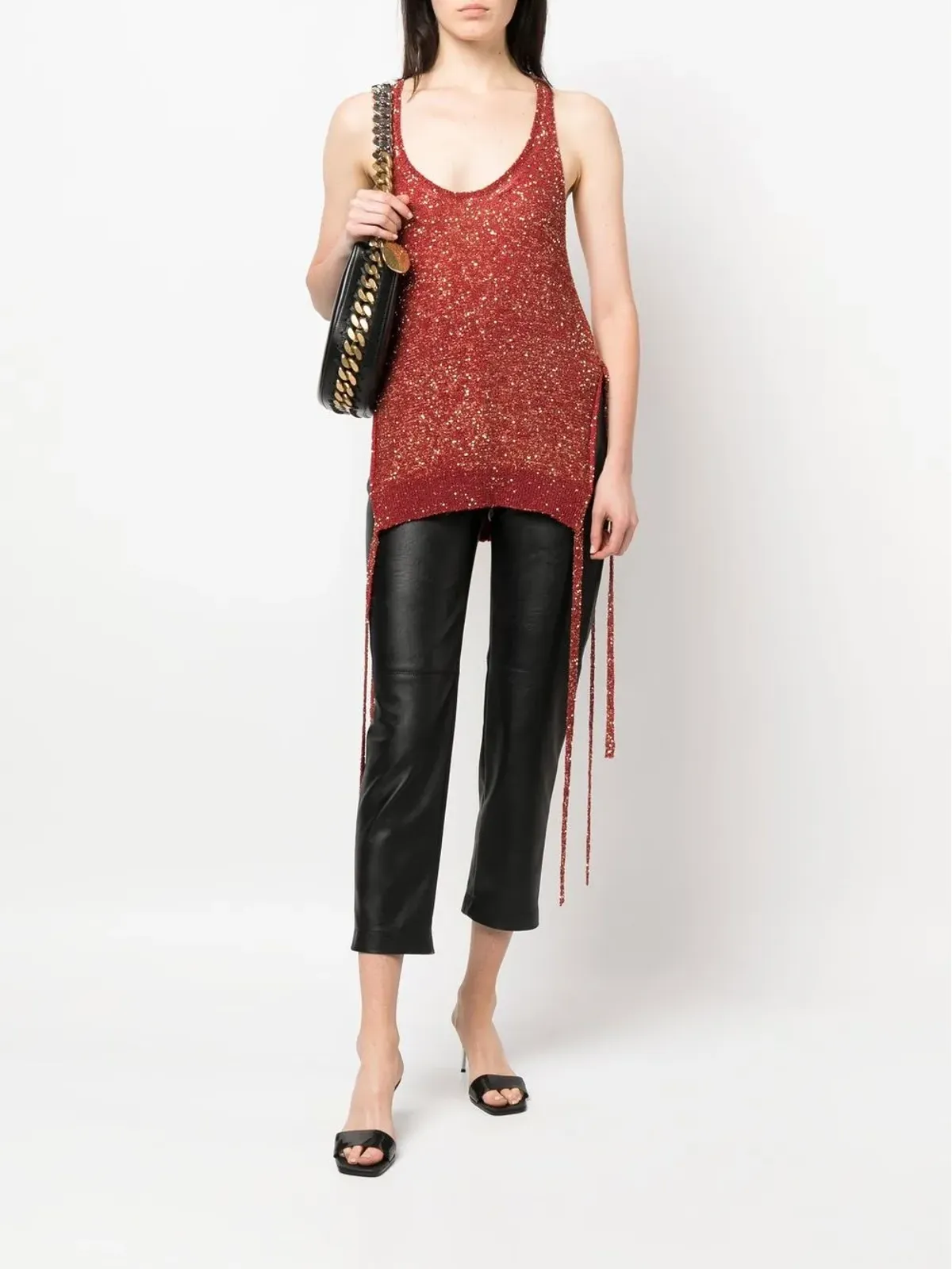 Stella McCartney スパンコール付きニットタンクトップ - レッド - 画像2