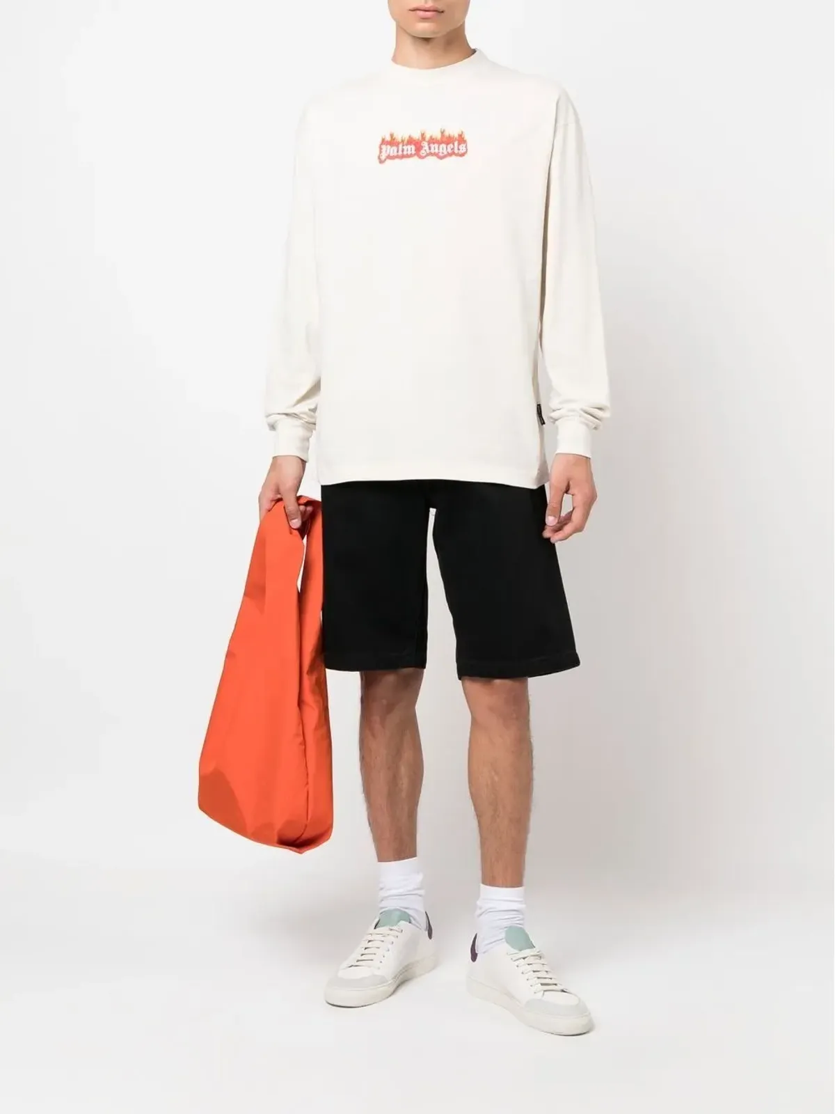 Palm Angels ロゴプリント クルーネック スウェットシャツ - 画像2