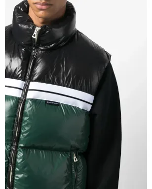 Palm Angels カラーブロック パッド入りジレ（グリーン） - サムネイル5