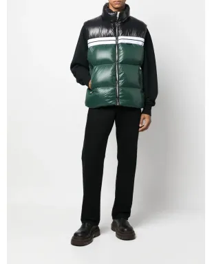 Palm Angels カラーブロック パッド入りジレ（グリーン） - サムネイル2