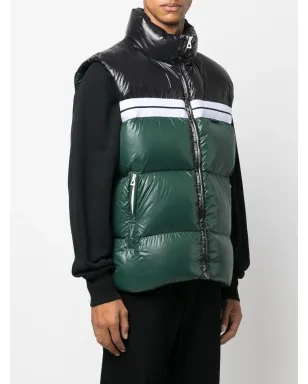 Palm Angels カラーブロック パッド入りジレ（グリーン） - サムネイル3