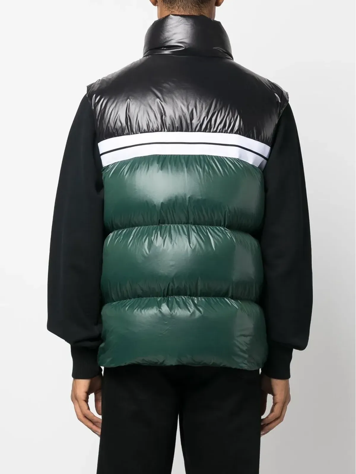 Palm Angels カラーブロック パッド入りジレ（グリーン） - 画像4