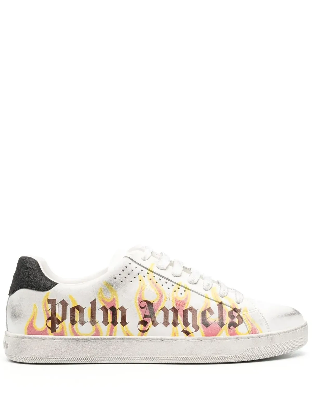 Palm Angels スプレー塗装 ローカットスニーカー（ホワイト） - 画像1