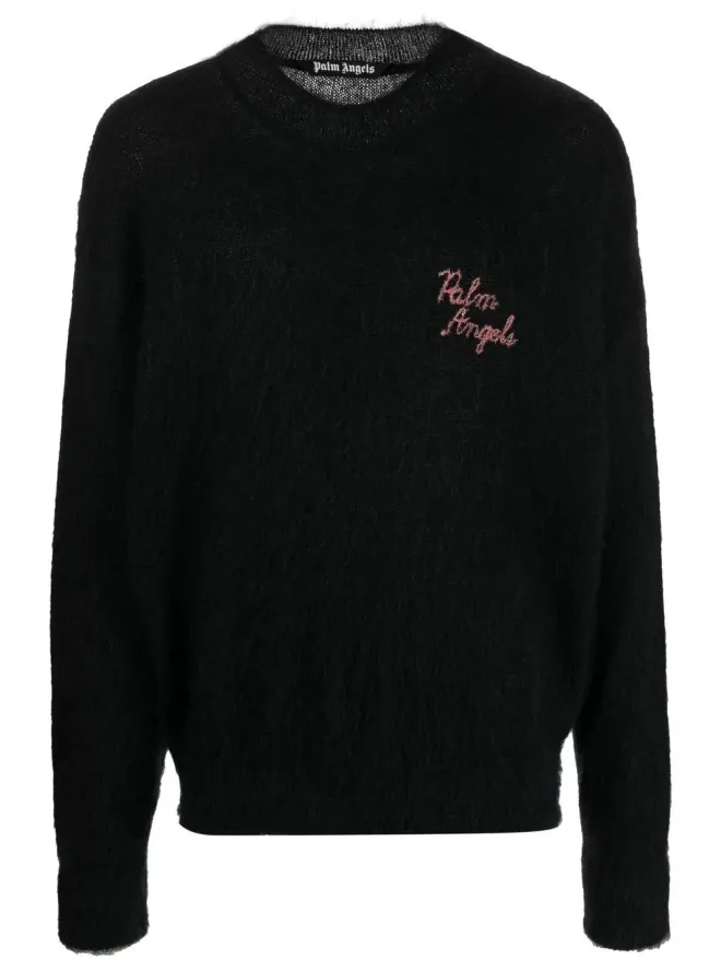 Palm Angels Palm Angels パームモチーフ クルーネック セーター - ブラックの商品画像