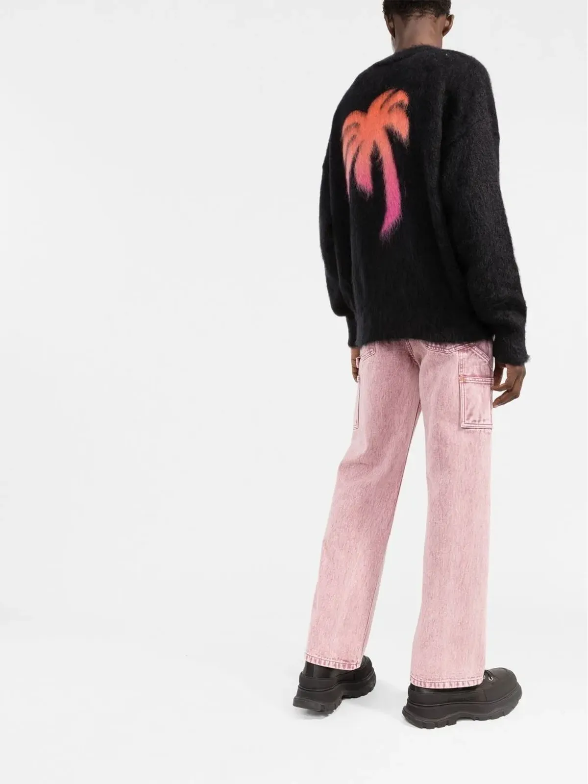 Palm Angels パームモチーフ クルーネック セーター - ブラック - 画像4