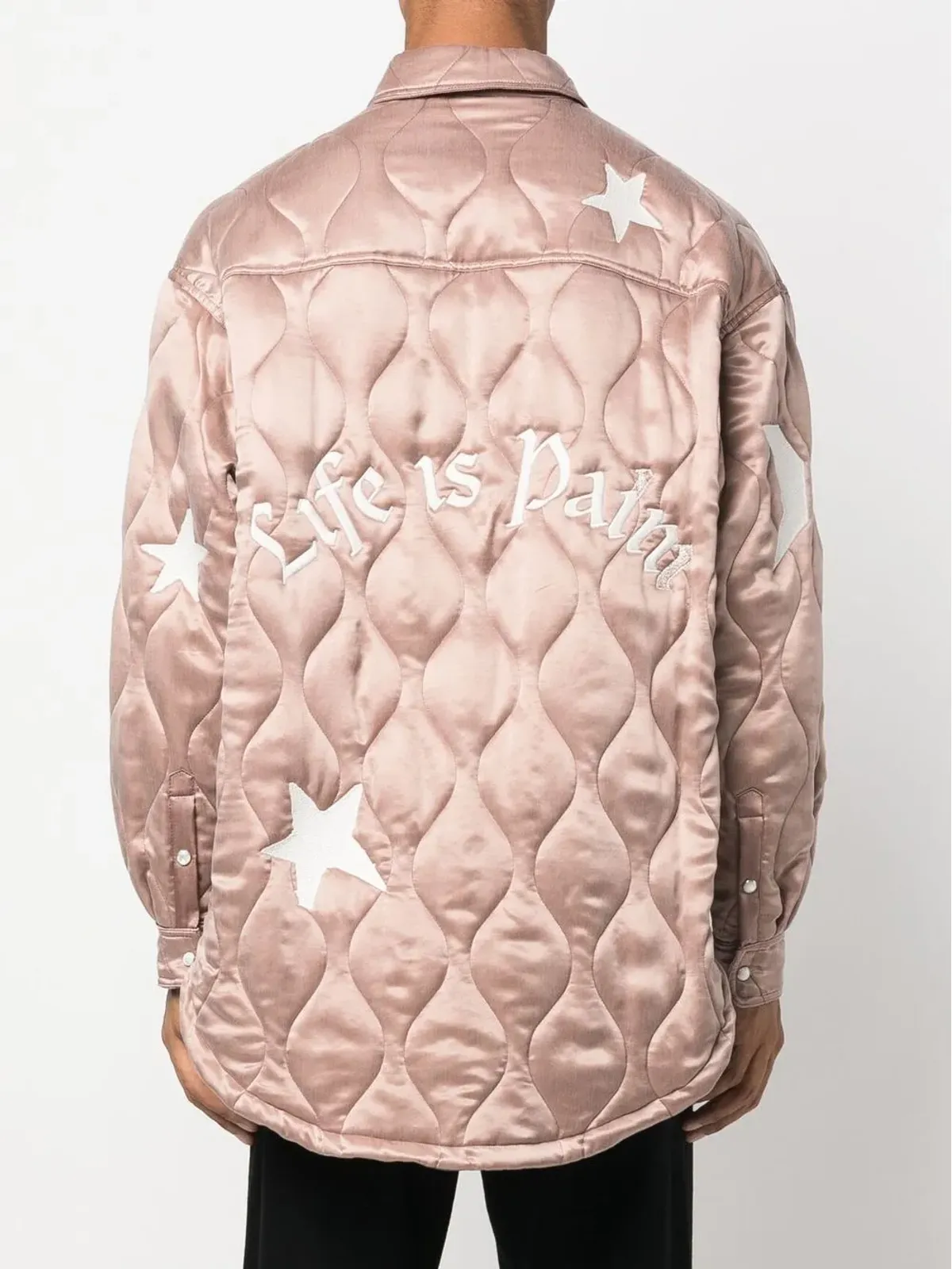 Palm Angels Life Is Palm キルティングジャケット - 画像4