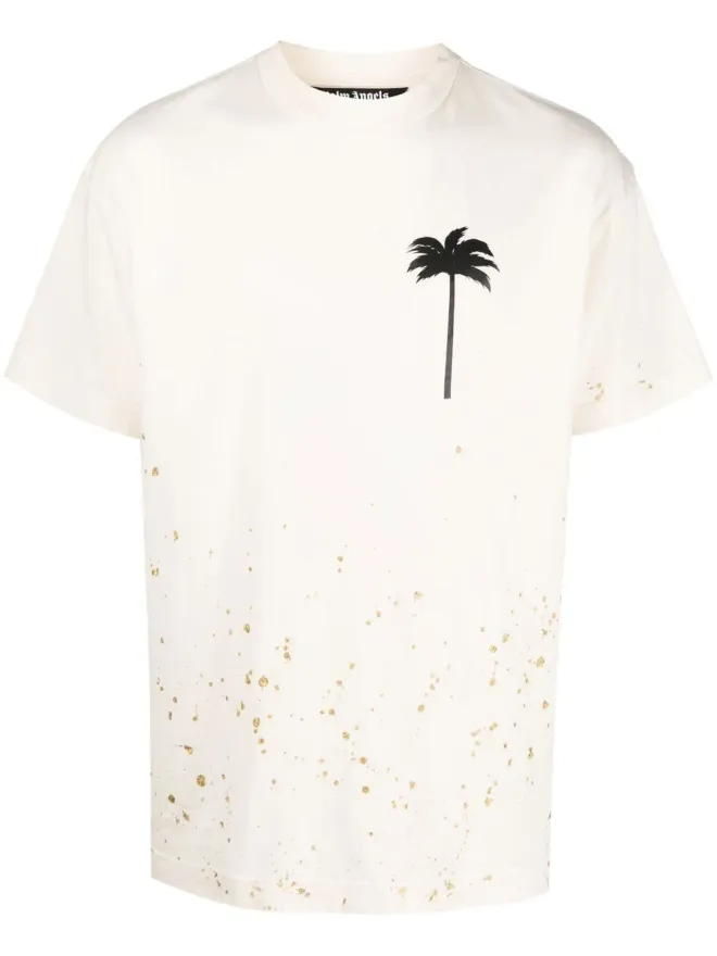 Palm Angels Palm Angels スプラターエフェクト ロゴプリント Tシャツの商品画像