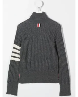 Thom Browne Kids ストライプディテール ロールネックセーター - サムネイル2