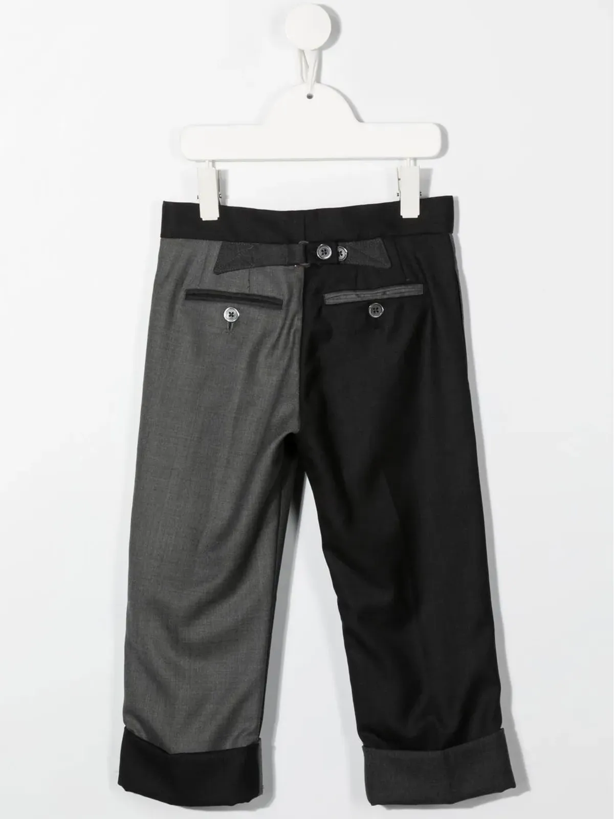 Thom Browne Kids ツートーン テーラードカット チノパンツ - 画像2