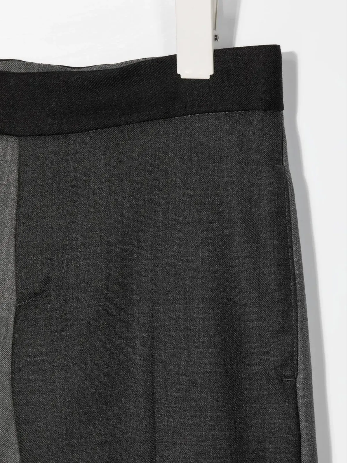 Thom Browne Kids ツートーン テーラードカット チノパンツ - 画像3