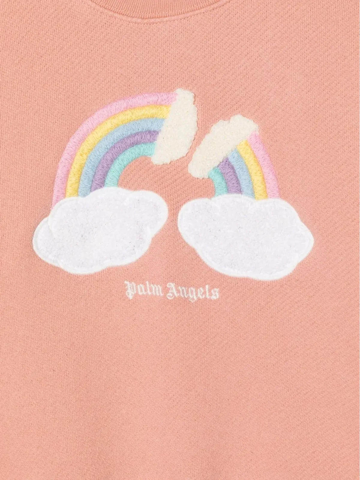 Palm Angels Kids 虹プリント コットンジャンパー - Pink - 画像3
