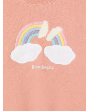 Palm Angels Kids 虹プリント コットンジャンパー - Pink - サムネイル3