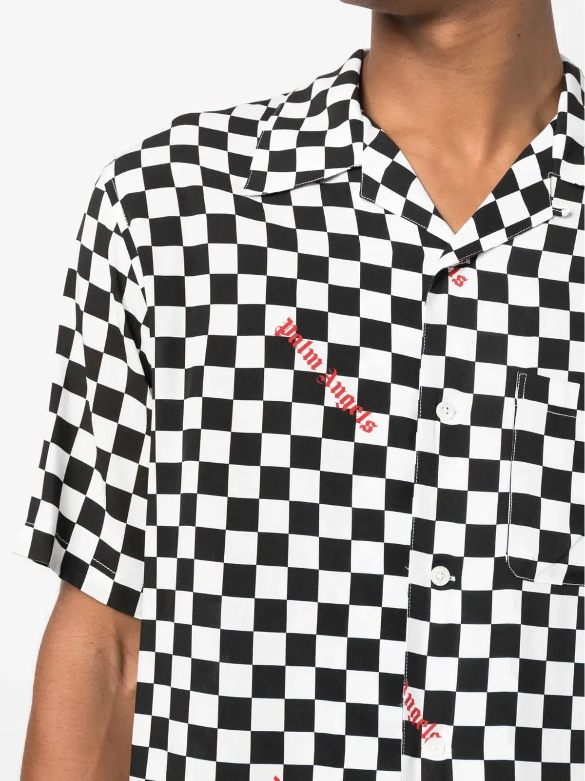 Palm Angels チェッカーボード柄ボウリングシャツ - 画像5