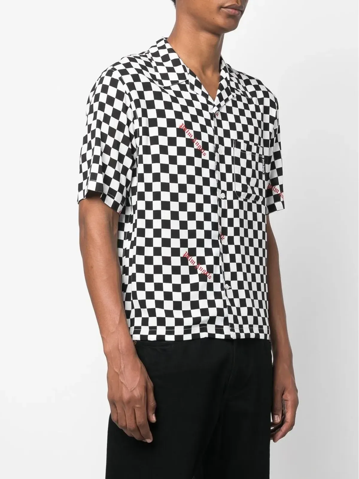 Palm Angels チェッカーボード柄ボウリングシャツ - 画像3