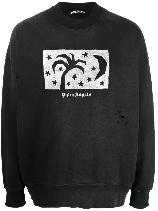 Palm Angels Palm Angels ナイトスカイ ロゴプリント スウェットシャツの商品画像