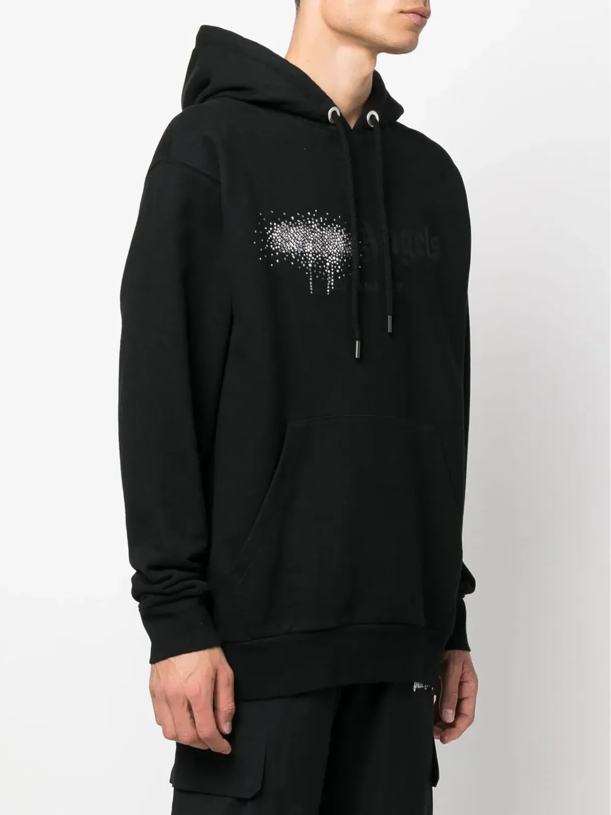 Palm Angels ロゴプリントのフーディー（ラインストーン付き） - 画像3