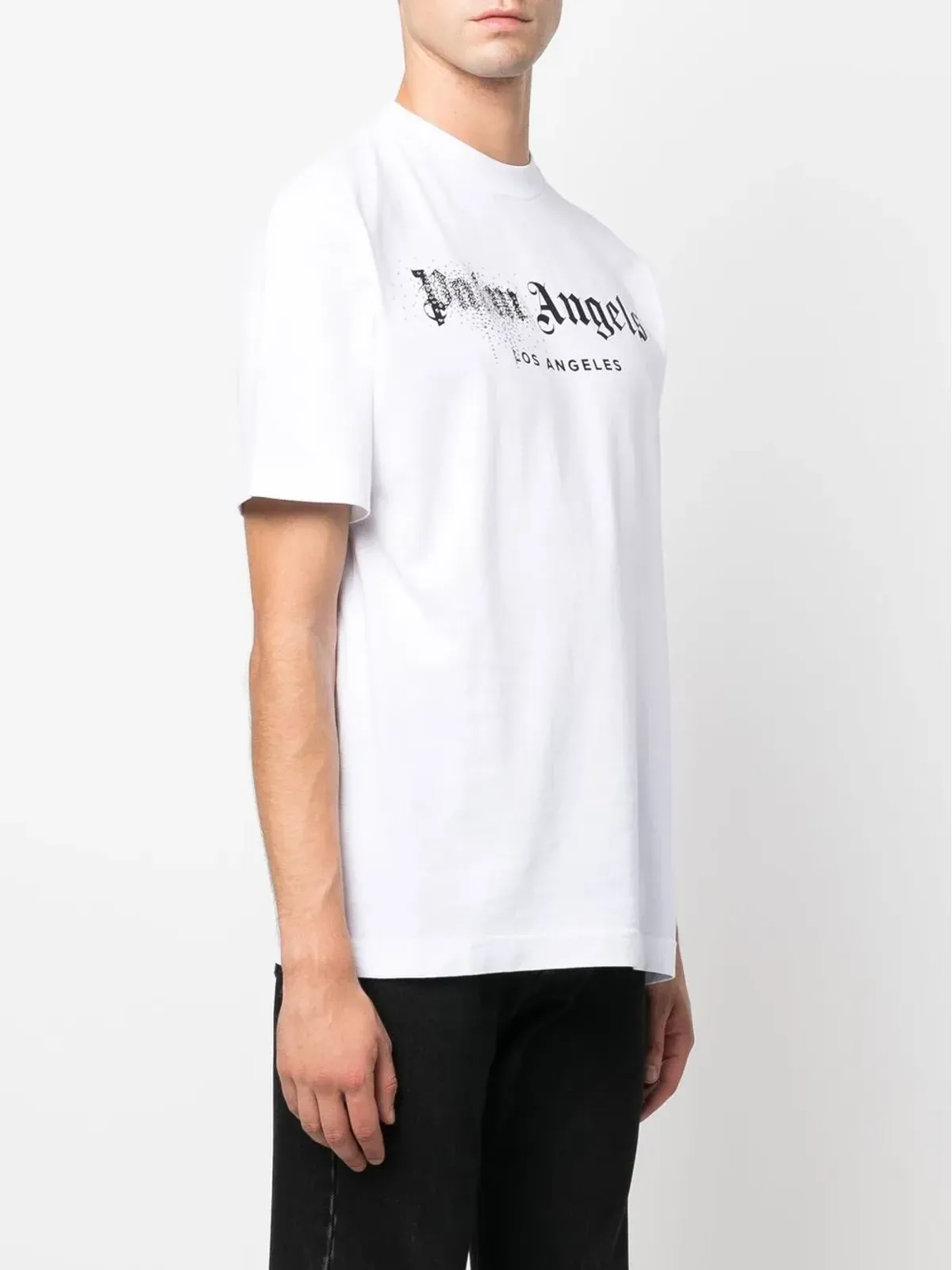 Palm Angels ラインストーン吹き付け ロゴプリント Tシャツ - 画像3