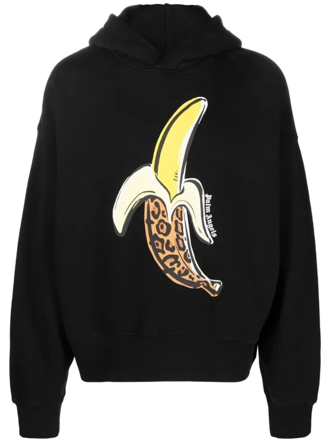 Palm Angels Palm Angels バナナプリント コットン フーディの商品画像