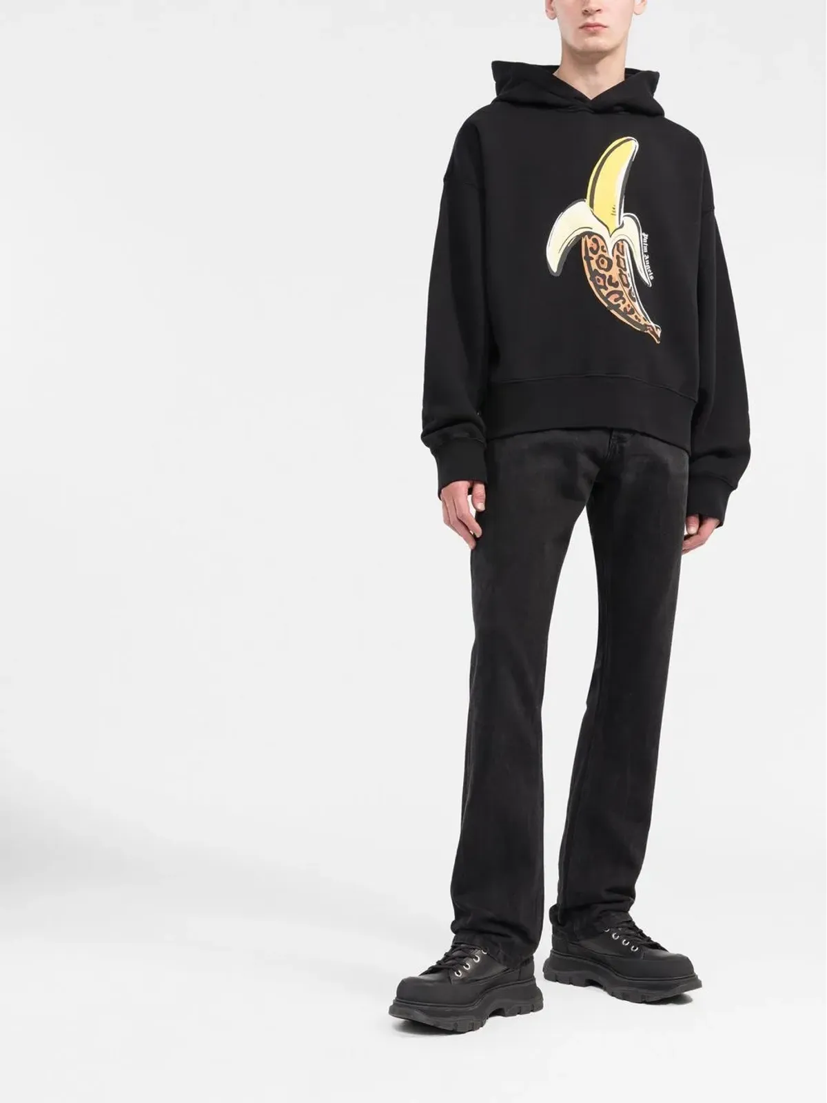 Palm Angels バナナプリント コットン フーディ - 画像2