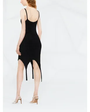 Balmain リブ編みスパゲッティドレス - サムネイル4