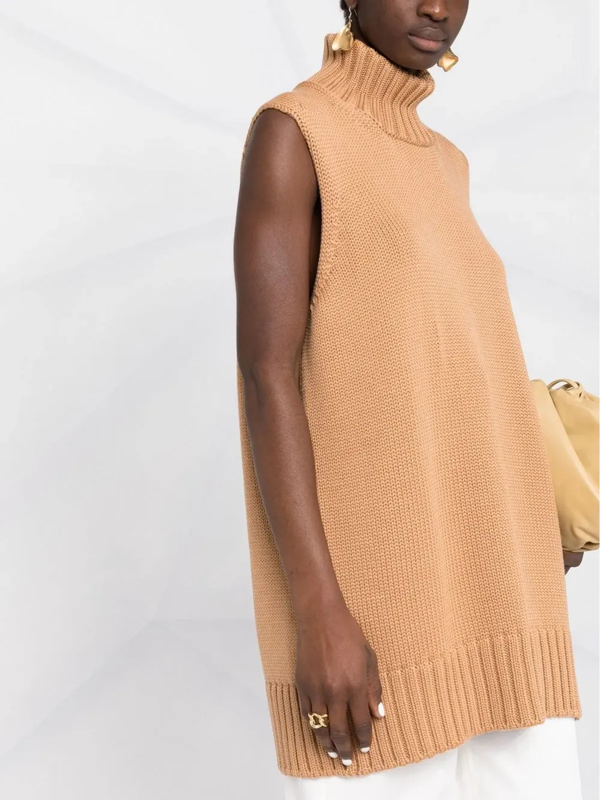 Jil Sander チャンクニット ノースリーブトップ - 画像5