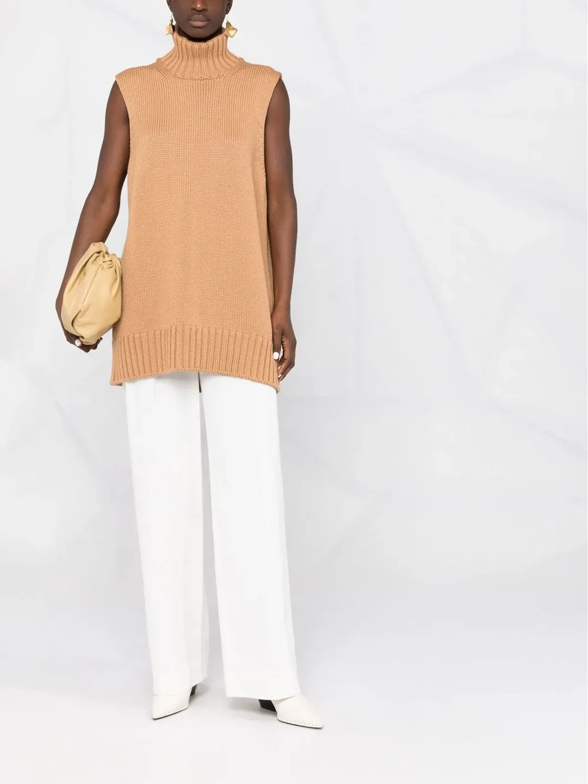 Jil Sander チャンクニット ノースリーブトップ - 画像2