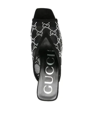 Gucci GGクリスタル装飾サンダル - サムネイル4