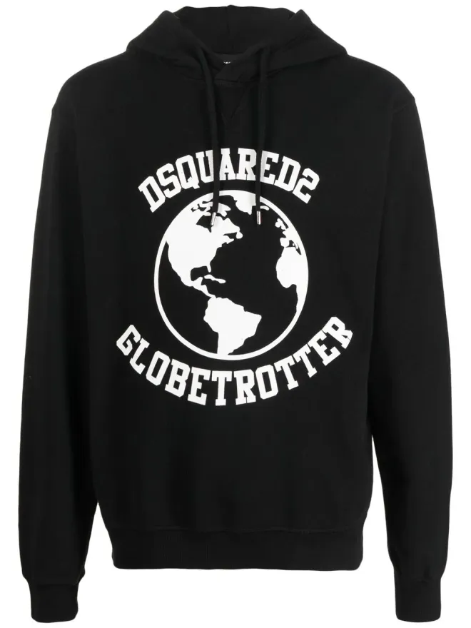 Dsquared2 DSQUARED2 グローブトロッター ロゴプリント パーカーの商品画像
