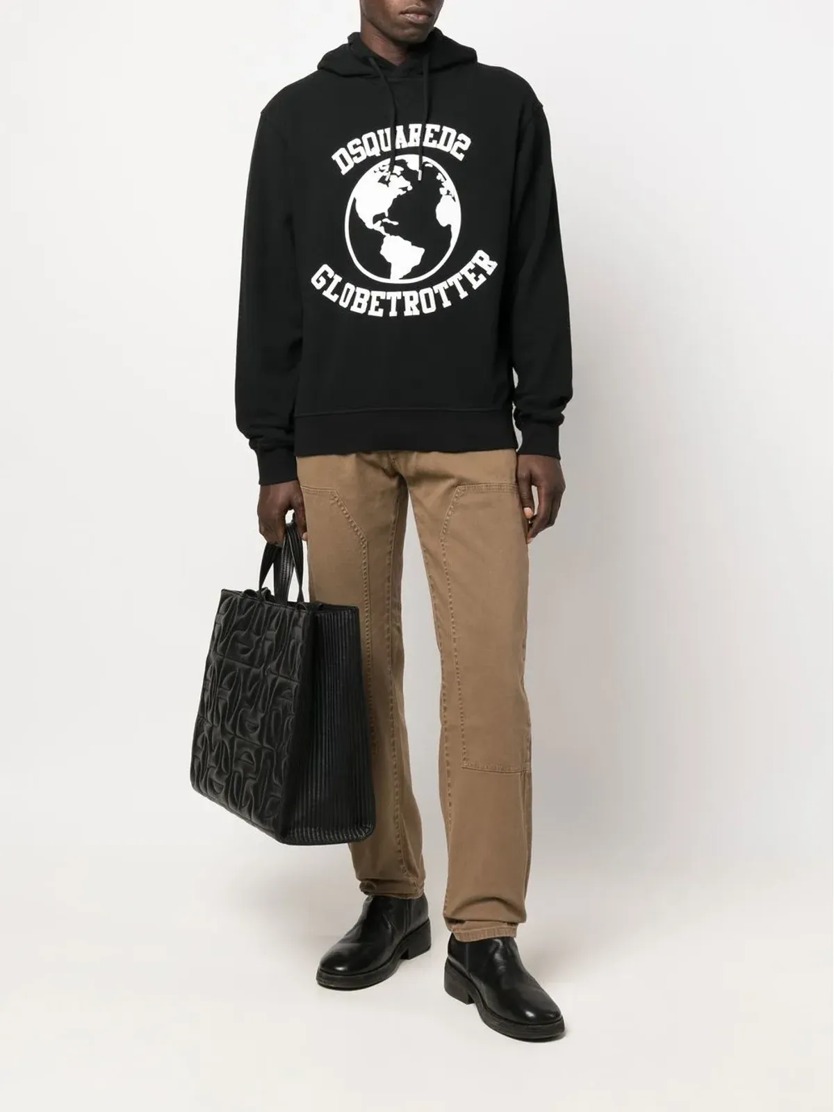 DSQUARED2 グローブトロッター ロゴプリント パーカー - 画像2