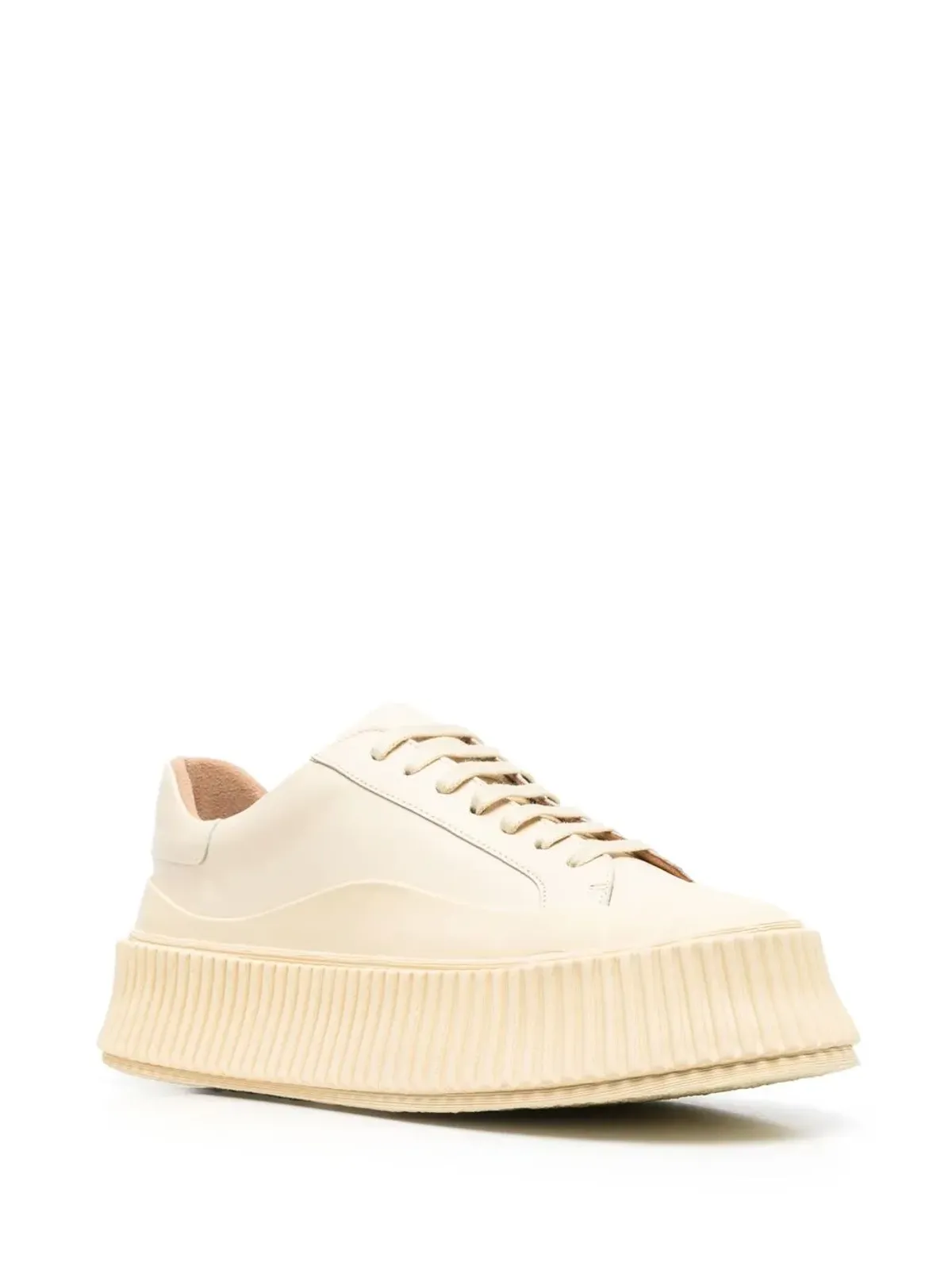 Jil Sander パネルド ローカット レザースニーカー - 画像2