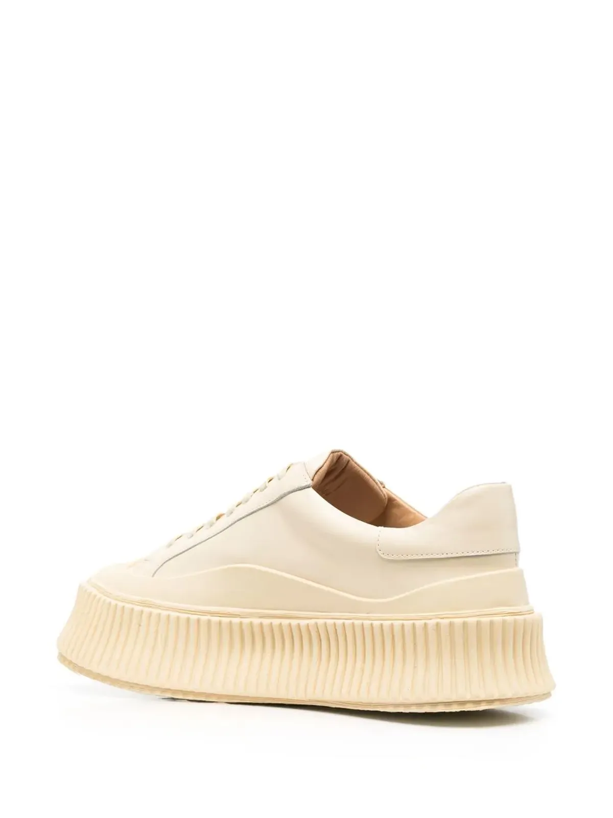 Jil Sander パネルド ローカット レザースニーカー - 画像3