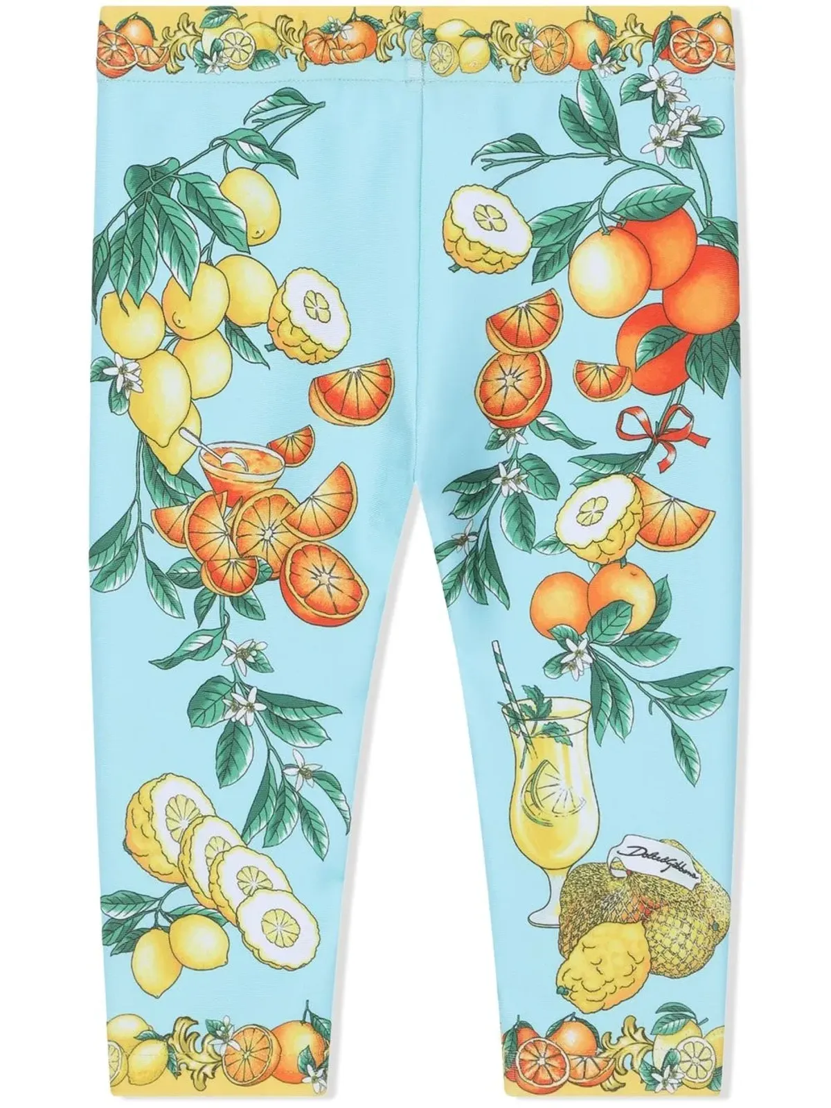 Dolce & Gabbana Kids シトラスプリント コットンレギンス - 画像2