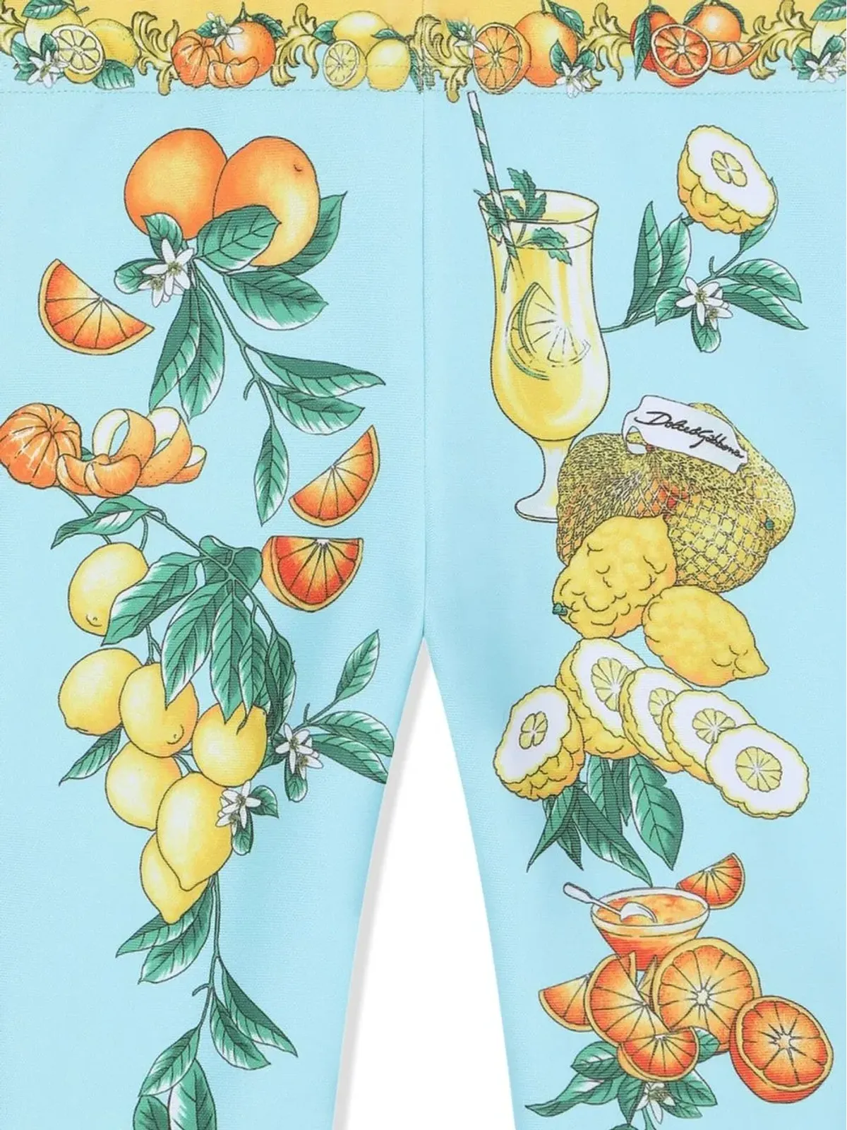 Dolce & Gabbana Kids シトラスプリント コットンレギンス - 画像3