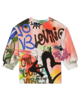 Dolce & Gabbana Kids グラフィティプリント半袖Tシャツ - ホワイト - サムネイル2