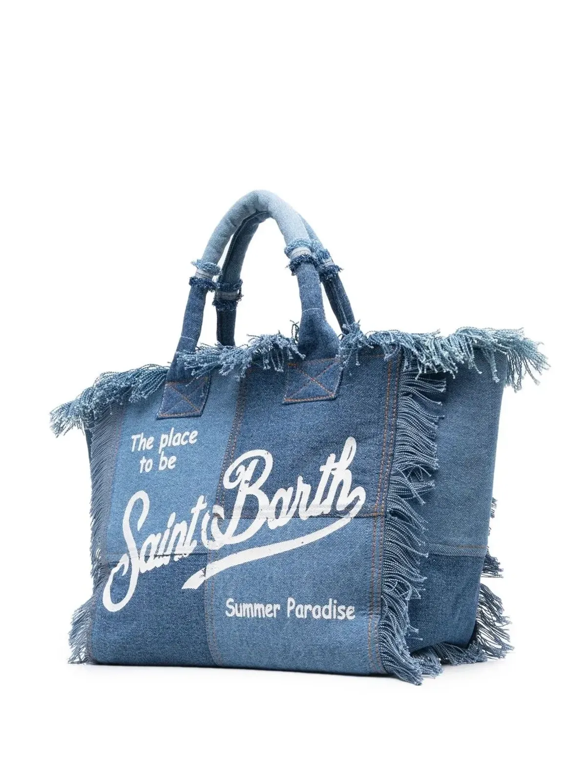 MC2 Saint Barth Vanity フリンジデニム トートバッグ - Blue - 画像3