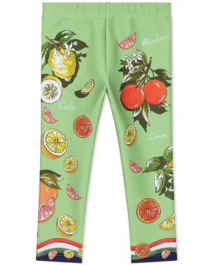 Dolce & Gabbana Kids レモンプリントストレッチレギンス - サムネイル2