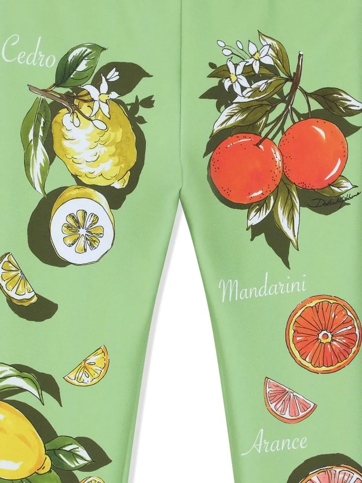 Dolce & Gabbana Kids レモンプリントストレッチレギンス - 画像3