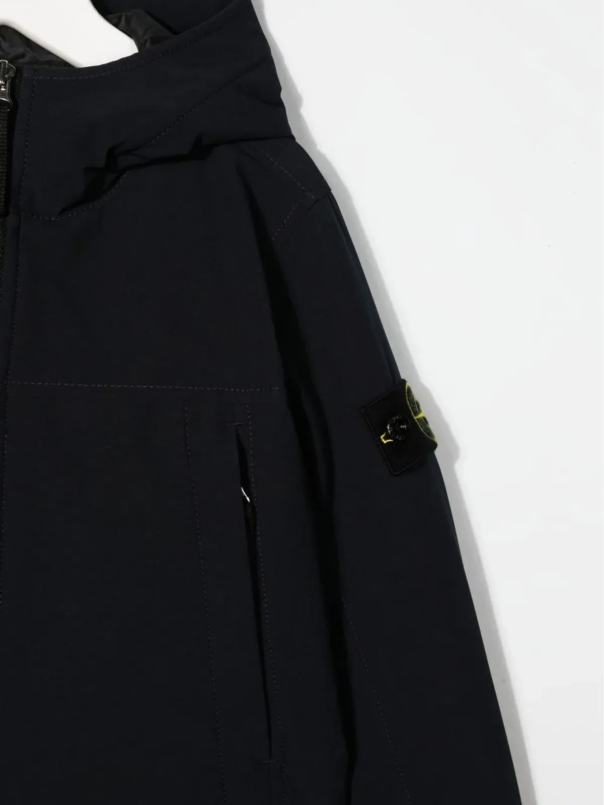 Stone Island Junior ロゴパッチ付きジップジャケット - 画像3