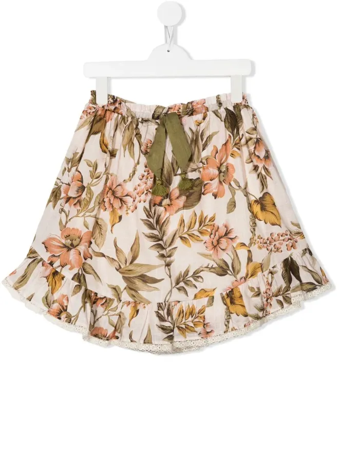 ZIMMERMANN Kids ZIMMERMANN Kids Anneke 花柄プリントのフラウンスカートの商品画像