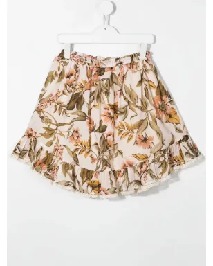 ZIMMERMANN Kids Anneke 花柄プリントのフラウンスカート - サムネイル2