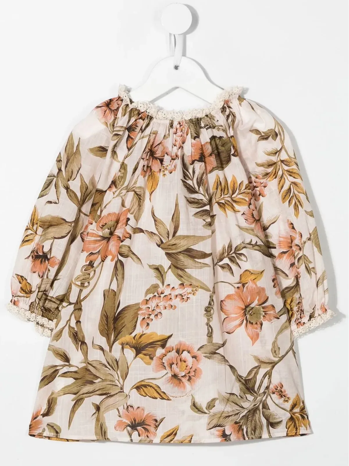 ZIMMERMANN Kids Annekeストライプ柄スモックトップ（Neutrals） - 画像2