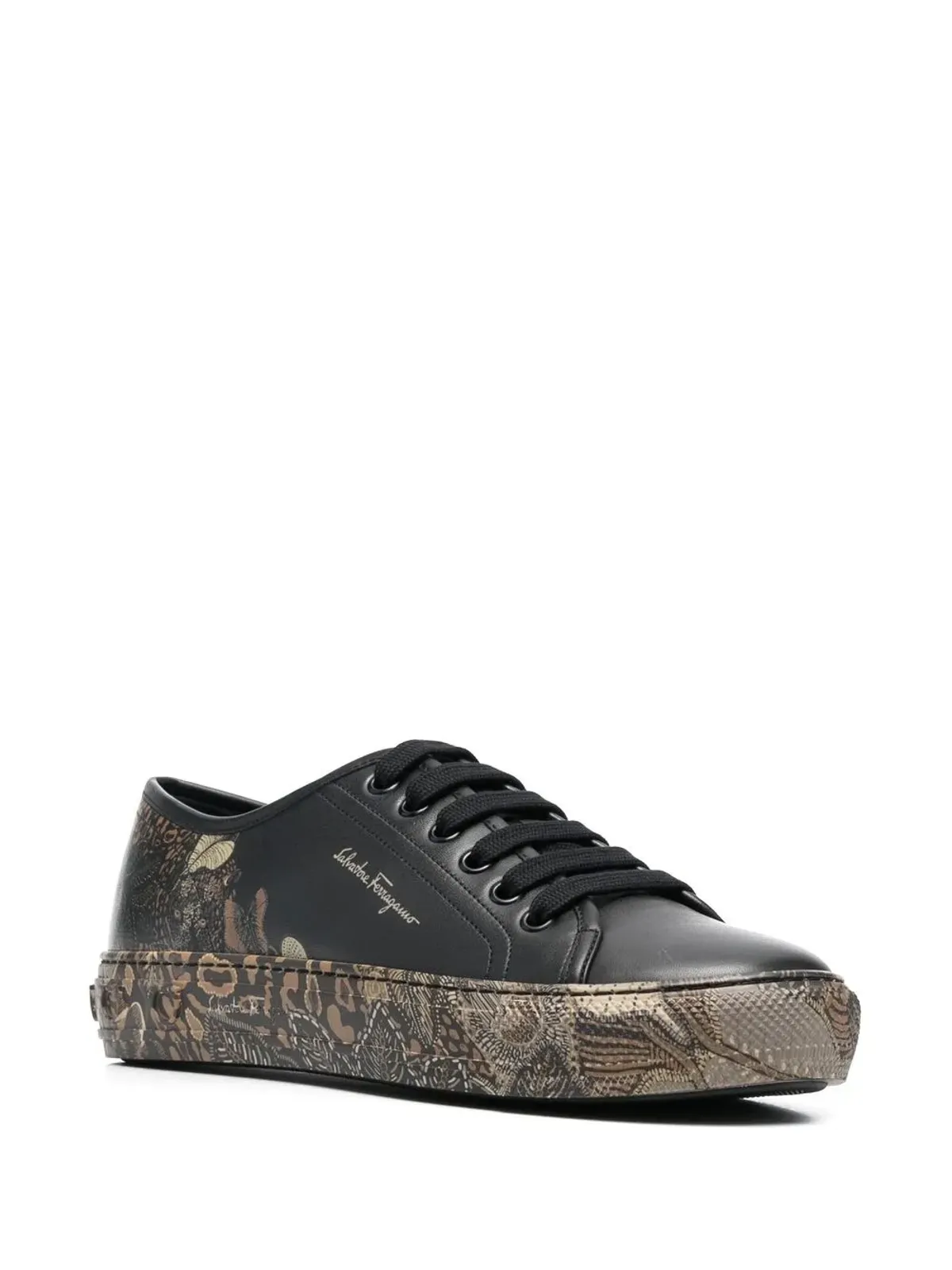 Ferragamo ボーグ キュービック レースアップ スニーカー - ブラック - 画像2