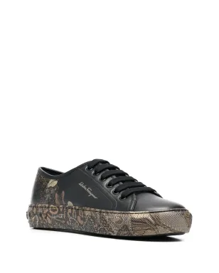 Ferragamo ボーグ キュービック レースアップ スニーカー - ブラック - サムネイル2