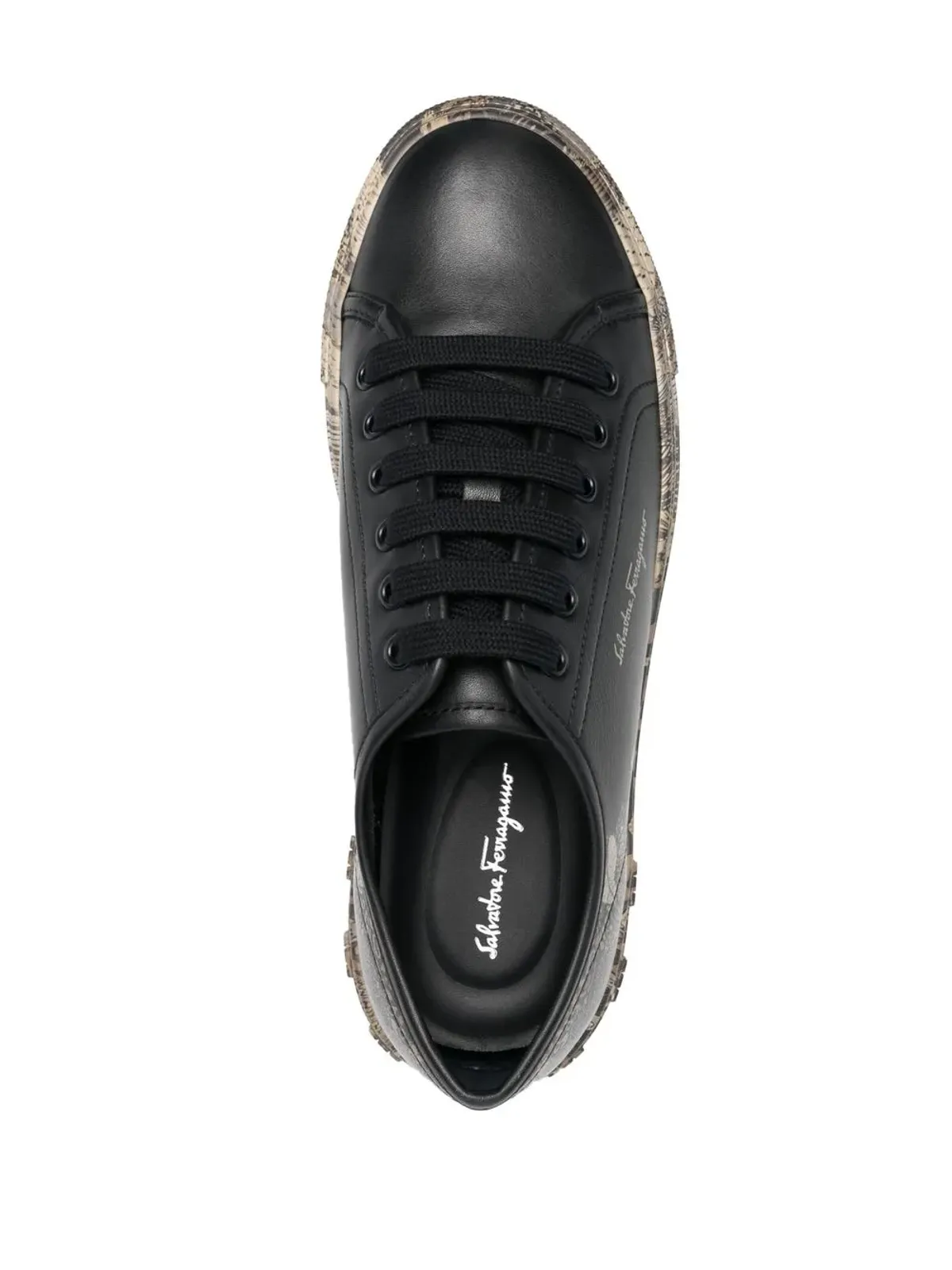 Ferragamo ボーグ キュービック レースアップ スニーカー - ブラック - 画像4
